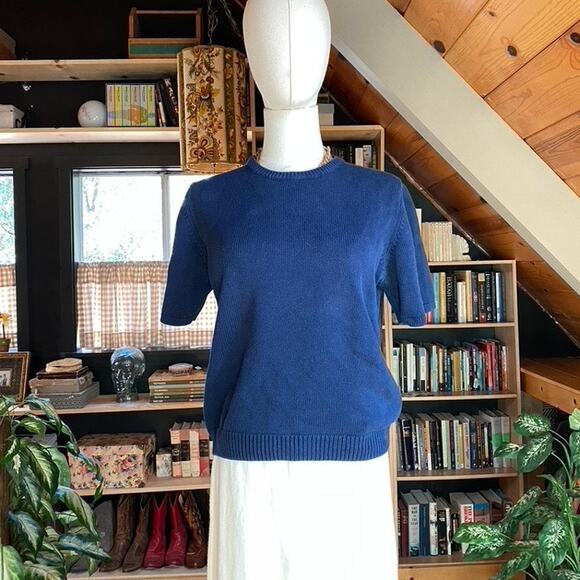 Short Sleeve Sweater Lands End - Picture 1 of 4